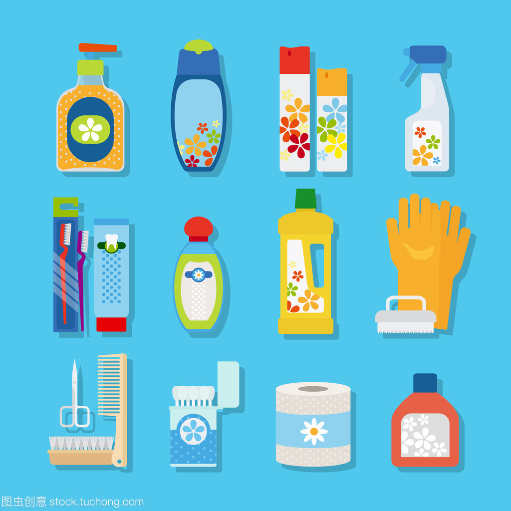 一次性使用醫(yī)療用品 守護健康的衛(wèi)生與清潔平圖標(biāo)指南